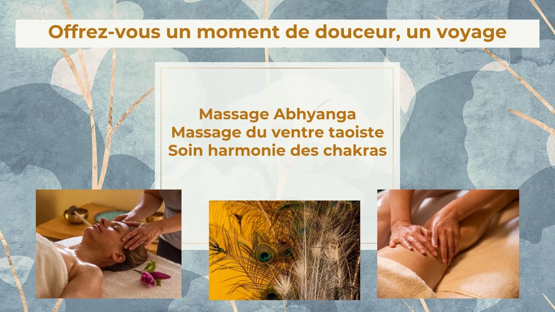 Bon cadeau pour un massage (recto)